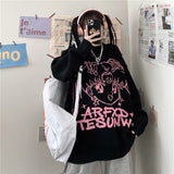 Thanksgiving Gift Kawaii Anime Girl Sweate Autumn Winter Fashion Harajuku Ladies Sweater Round Neck Long Sleeve Student Pullover Oversized Sweater