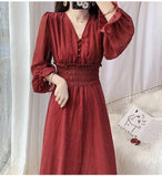 Kukombo Summer Women Printed Ruffles Dress Lady V-Neck Short Sleeve Chiffon Dress Female High Waist A-Line Vestidos