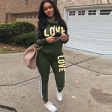 Tracksuit Women 2 Piece Set Loose Comfortable Simple Style Solid Color Long Sleeve Casual Suit Clothes 2020 top Spring Autumn