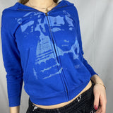 Kukombo Green Hoodie Zipper Jacket Women Vintage Sweatshirt Zip Long Sleeve Harajuku Streetwear Y2K Aesthetic Hip Hop Top Hoodies Zip-Up