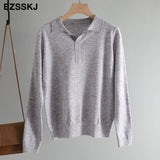 Christmas Gift casual spring autumn thin oversize sweater pullovers Women basic loose square neck cashmere sweater female knit jumper
