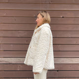 Christmas Gift Winter 2021 Solid Fuzzy Faux Fur Jacket Women Thick Warm Padded Lining Overcoat Sweet Girls Pink Faux Rabbit Fur Coat Outerwear