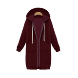 Christmas Gift Autumn Winter Long Hoodie Women Black Sweatshirt Oversized hoodie For Women Long Sweatshirt Hooded Sweatshirt Female 2021