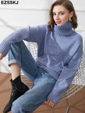 Christmas Gift autumn Winter casual cashmere oversize thick Sweater pullovers Women 2021 loose Turtleneck women's sweaters jumper