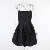Kukombo  Women Sexy Bodycon Party Dresses Backless Spaghetti Straps Clubwear Mini Dress low neck drop shipping