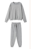 Kukombo Chic Women Sweater Pullovers & Elastic Waist Harem Pants Autumn Winter Female 2 Pieces Knitted Set