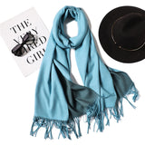 Christmas Gift Hot 2021 Winter Scarf Double Side Women's Scarves Fashion Warm And Soft Cashmere Scarf Lady Shawls Pashmina Foulard Tassel