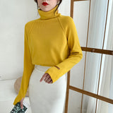 Christmas Gift BGTEEVER Autumn Winter Turtleneck Women Sweater Elegant Slim Female Knitted Pullovers Casual Stretched Sweater jumpers femme