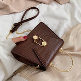 Back To College 2023 Stone Pattern PU Leather Crossbody Bags For Women Fashion Small Cross Body Brand Designer Lady Shoulder Bag Luxury Handbags