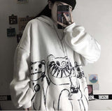 Kukombo Black Friday Sales Kawaii Anime Winter Women Hoodie Cute Cartoon Long Sleeve Casual Hoodie Oversized Sweatshirt Harajuku Tops Fashion Pullover
