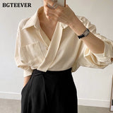 Christmas Gift Casual Turn-down Collar Women Solid Blouses Tops 2022 Autumn Full Sleeve Pocket Female Shirts Elegant Ladies Blusas