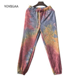 Christmas Gift Tie Dye Autumn Winter 2 Piece Set Women Hoodies Pants Printed Sportswear Suits Thicken Warm Ladies Girls Hoodie Sets Tracksuits