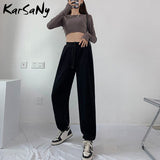 Christmas Gift White Sweatpants Women Baggy For Summer High Waist Trousers Sport Grey Sweatpants Cotton For Women Wide Leg Pants 2021