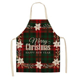 Linen Merry Christmas Apron Christmas Decorations for Home Kitchen Accessories Natal Navidad 2021 New Year Christmas Gifts