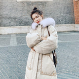 Christmas Gift New European and American winter middle and long style high-end fashion red loose knee casual wool collar hat coat women