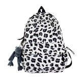 Kukombo 2022 Large Capacity Waterproof Fashion Nylon Women Backpack Female Leopard Print Travel Computer Bags College Girls School Bag