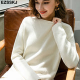 Christmas Gift Autumn Winter O-NECK oversize thick Sweater pullovers Women 2021 loose cashmere  turtleneck Sweater Pullover female Long Sleeve