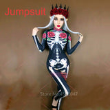 Halloween Kukombo Queen Sexy Bodysuit Halloween Ghost Dance Cosplay Bride Cosplay Scary Costumes Women Female Jumpsuit Rose Print Carnival Party