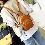 Kukombo Women Backpack School Bag Leather Softback Multi-Function Waterproof Small Casual Fashion Backpacks For Teenage Girls Women Bags