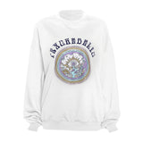 Kukombo Women Fashion Leisure Style Loose Hoodie Spring Autumn Geometric Printing Round Collar Long Sleeve Harajuku Sweatshirt Tops