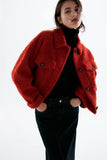Kukombo Winter New Henin Fur Coat Sheepsheared Grain Coat Women's Short Lamb Loose European Station Wool Coat Thick Jacket