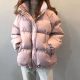 Christmas Gift 2022 New Winter Women's Jacket Coat Korean Style Beige Padded Puffer Parkas Casual Pink Ropa Mujer Invierno Clothes for Women