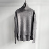 Christmas Gift 2021 Winter Thick Warm Sweater Turtleneck Oversize Pullovers Jumper Female Knitted Tops Irregular Hem Clothing