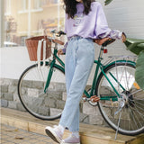 Kukombo Oversized T Shirt Women Purple Lilac Tshirts Spring 2021 Fashion Korean Style  Long Sleeve Loose Casual Women Clothing