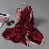 Christmas Gift 2021 luxury brand women's scarf fashion lady silk scarves print soft shawls pashmina foulard long bandana echarpe hiver femme