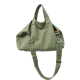 Back To College 2023 Fashion Women Shoulder Bag Large Capacity Crossbody Canvas Bag Solid Color Leisure Travel Bag College Student Schoolbag