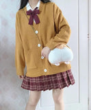 Christmas Gift 2021 new sweet cute girl knitting sweater lazy college style loose sleeve Harajuku girl JK uniform sweater coat s ~ 2XL