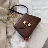 Back To College 2023 Stone Pattern PU Leather Crossbody Bags For Women Fashion Small Cross Body Brand Designer Lady Shoulder Bag Luxury Handbags