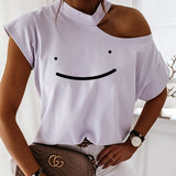 2022 New Summer Fashion Shirt Lips Short Sleeve  T Shirt Women Tops Base O-neckBlack Tees Kiss Leopard Lip Funny Girls