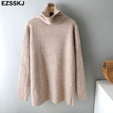 Christmas Gift cashmere Autumn Winter highneck thick oversize Sweater pullovers Women 2021 LOOSE  sweater pullovers female Long Sleeve