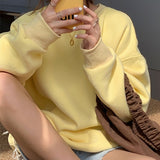 Christmas Gift New 2021 Spring Autumn Women Sweatshirts Pullovers Oversized Fashionable Korean Pop Jumper Thicken Lady Tops SS1293