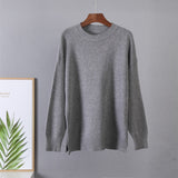 Christmas Gift Hirsionsan Basic Khaki Knitted Cashmere Sweaters Women 2021 New Winter Loose Solid Ladies Pullovers Warm Casual Knitwear Jumper