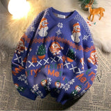 Christmas Gift Men's And Women'sTurtleneck Christmas Sweater Ladies Lovely Elk   Pullover Sweater Outer Wear Sweater Holiday Costumes Loose Top