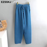 Christmas Gift Granny autumn winter thick sweater pants capris harem women warm pants loose sport women pants trousers casual streetwear pants