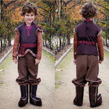 Kukombo Halloween carnival Kids Boy Prince Medieval Retro Clothing Set Children Halloween Party Movie Cosplay Costume Saxon Tops Pants Foot Cover