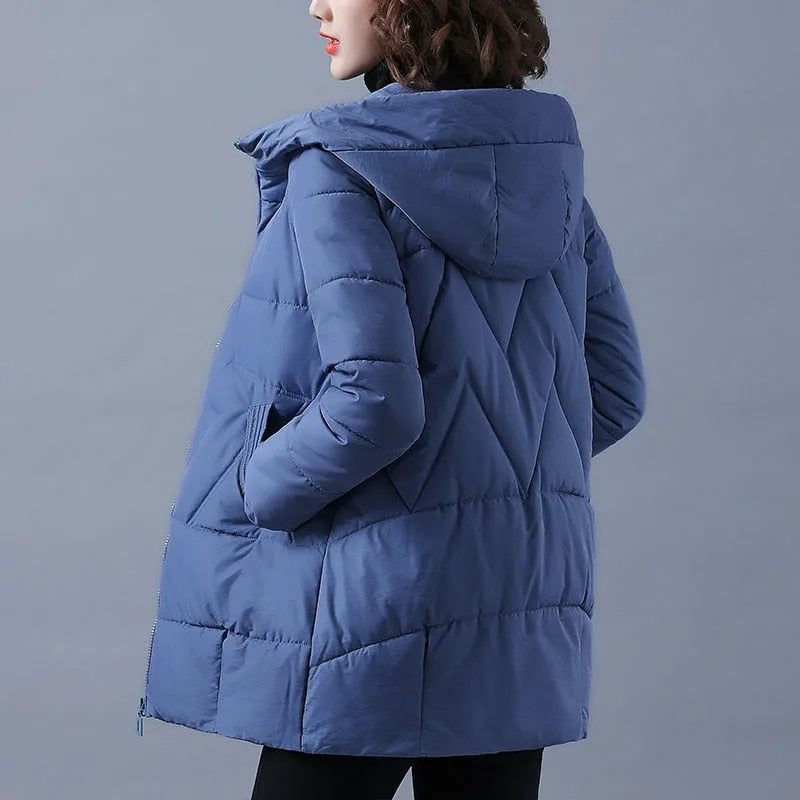 Christmas Gift 2022 New Women Winter Jacket Long Warm Parkas Female Thicken Coat Cotton Padded Parka Jacket Hooded Outwear Plus Size 4XL