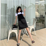 Christmas Gift Woman's Denim Overalls Solid Color Black Korean Preppy Style Fashion Jumpsuits Denim Dress Strap Skirt Summer Women Overalls