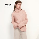 Christmas Gift Autumn Winter Women Knitted Turtleneck Wool Sweaters 2021 Casual Basic Pullover Jumper Batwing Long Sleeve Loose Tops
