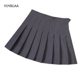 Christmas Gift Sweet Women Pleated Skirts Summer High Waist Ladies Girls Mini Short Skirt Preppy Style Chic Women Mini Skirts Solid Color Skirt