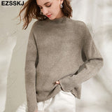 Christmas Gift oversize Sweater Women Pullover Casual Turtleneck Long Sleeve chic loose 2021 Knit Sweater Female Jumpers soft top