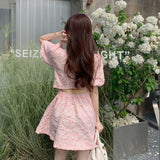 Christmas Gift Dress Women Summer Single-breasted All-match Elegant Design Show-waist Korean Mini Sundress Empire Sweet Harajuku Female Leisure