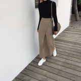 Kukombo New 2024 Autumn Winter Women Skirts Knitting Straight Korean Style Split Harajuku Elegant Vintage Long Skirts