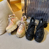Kukombo Platform Women's Ankle Boots Gothic Style Autumn Sports Chunky Shoes Designer Punk Sneakers Harajuku