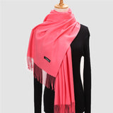 Christmas Gift 2021 Winter Scarf For Women Long Warm Cashmere Scarves Hijab Solid Lady Shawl Wrap Female Pashmina Bandana Head Scarfs Echarpe
