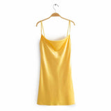 Kukombo Sexy v-neck spaghetti strap party dress women Club night solid silk female short dress Summer beach ladies mini dress Bodycon