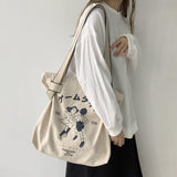 Kukombo Women's Tide Shoulder Bags 2022 New Style Large Capacity Canvas Bag Women's Single Shoulder Korean Personalized Yoga Travel Bag